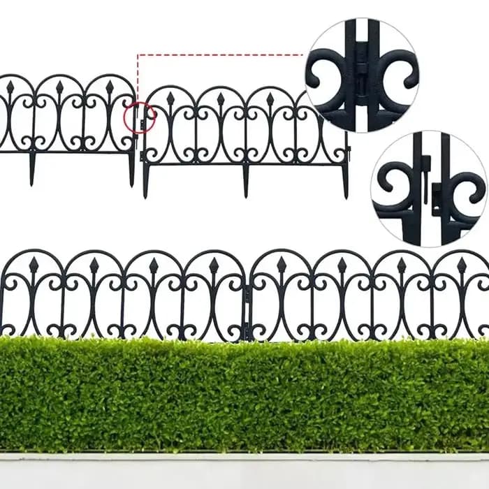 Clôture décorative de jardin, barrière extérieure antirouille en fil métallique, clôture pliante pour patio, barrière pour parterres de fleurs