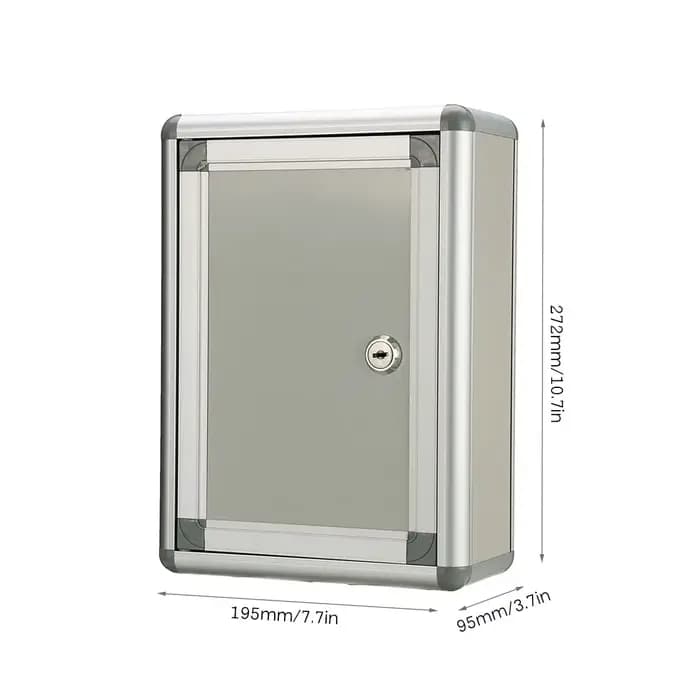Boîte à courrier murale en alliage d'aluminium de 11 pouces