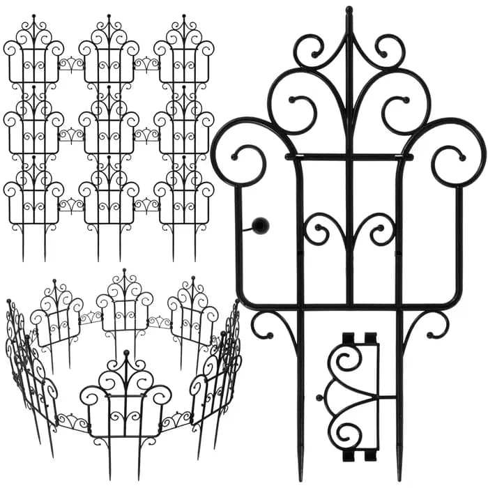 Clôture de jardin décorative pliante en plastique, bordure de pelouse, barrière d'animaux d'extérieu