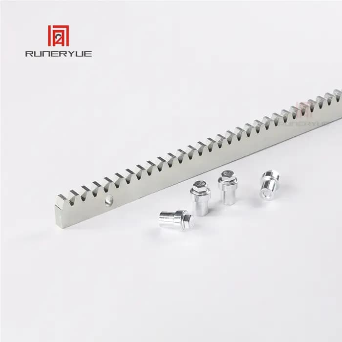 Rail d'engrenage en acier galvanisé pour portail coulissant, fermeture à glissière métallique T1 avec vis, moteur de portail, 8mm, 4m, 13 pieds