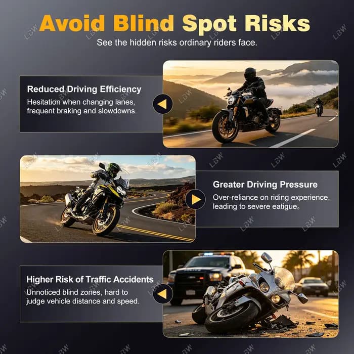 Radar de surveillance d'angle mort pour moto BSD01 24 GHz