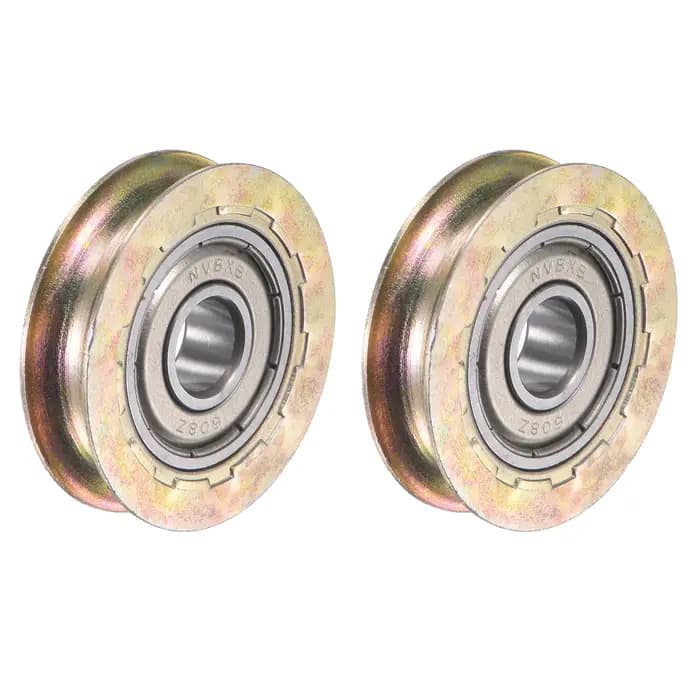 Rouleau de porte marketà rainure en U, trou d'arbre de 8mm, diamètre de 32mm, 2 pièces Roues couliss