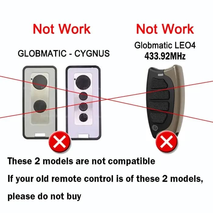 Nouvelle télécommande Globmatic Vella LEO 2 4 Vella2 Vella4 LEO4 pour garage/portail