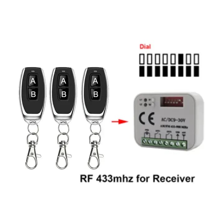 Récepteur à distance de porte de garage 433 868MHz 300-900MHZ AC/DC 9-30V