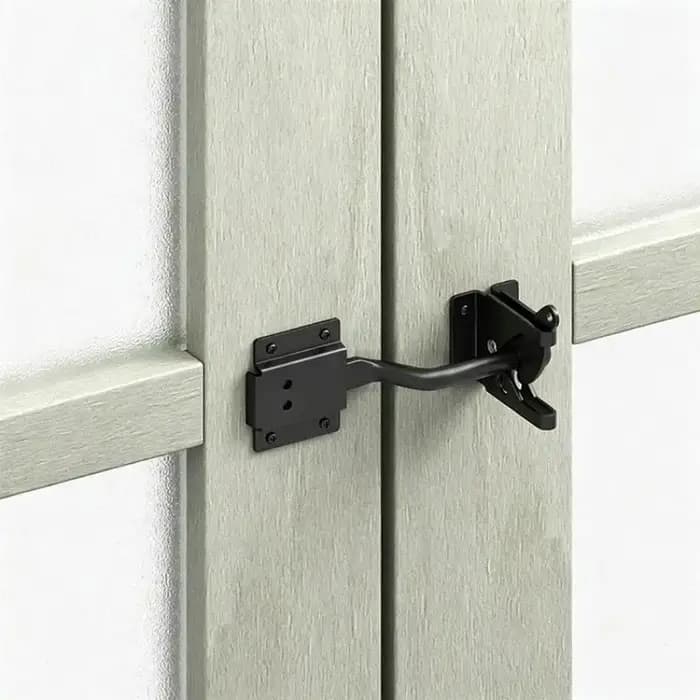 Loquet de portail automatique en acier au carbone avec pêne pour clôture de pâturage, jardin et ferme, fermeture automatique, quincaillerie de jardin