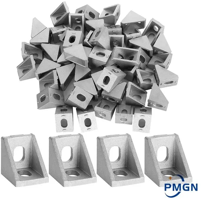 Support d'invite d'angle d'extrusion d'aluminium, angle droit, fente en T, attelle de joint pour pro