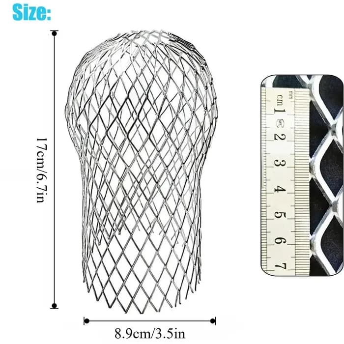 Lot de 8 pièces de grilles de protection en maille métallique en aluminium pour gouttières