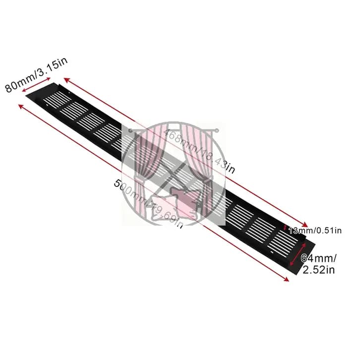 Grille de ventilation en alliage d'aluminium