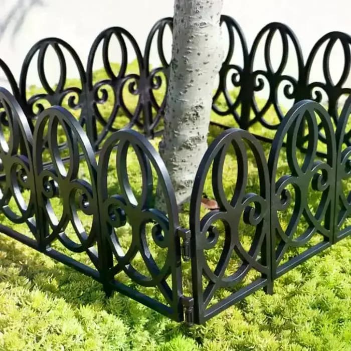Clôture décorative de jardin extérieure, résistante à la rouille, clôture paysagère en fil métallique, clôtures pliantes pour patio, barrière pour parterres de fleurs.