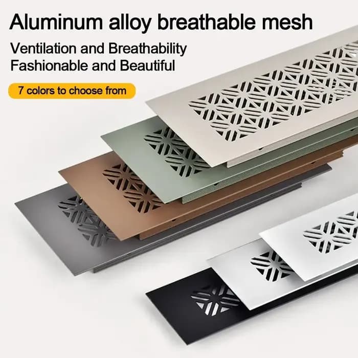 Grille de ventilation rectangulaire en alliage d'aluminium