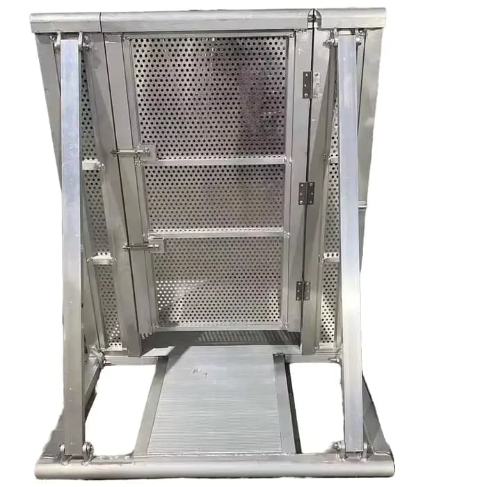 Barrière de sécurité pliable en aluminium noir durable pour le contrôle du trafic, capacité de charg