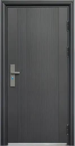 Porte de sécurité d'entrée extérieure en acier d'usine chinoise, porte en acier de conception simple