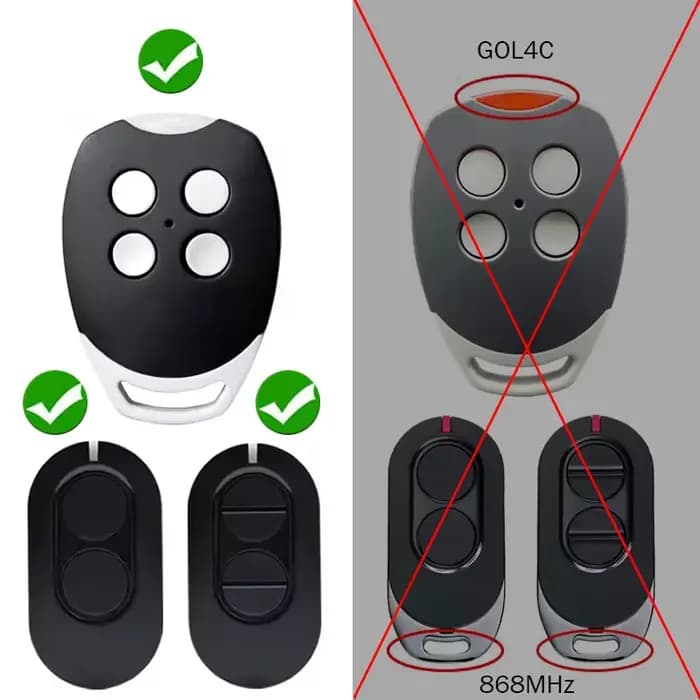 DITEC GOL4 BIXLS2 BIXLP2 BIXLG4 Entrematic ZEN2 ZEN4 ZEN2W ZEN4W télécommande de porte de Garage 433.92MHz transmetteur à Code roulant