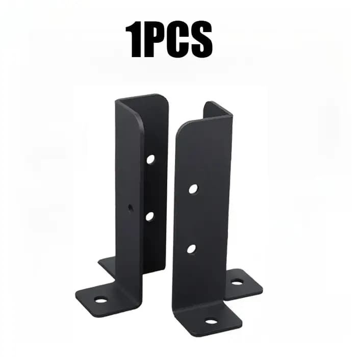 Poteau de clôture en bois 4 pièces/ensemble, supports de Base d'ancrage de poteau de pont réglables