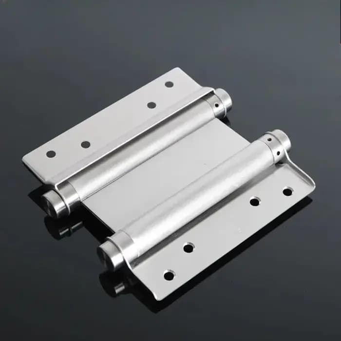 Charnière à ressort en acier inoxydable pour porte de liberté, fermeture automatique, bidirectionnelle, charnière pivotante pour touristes, 6 po, 2 pièces