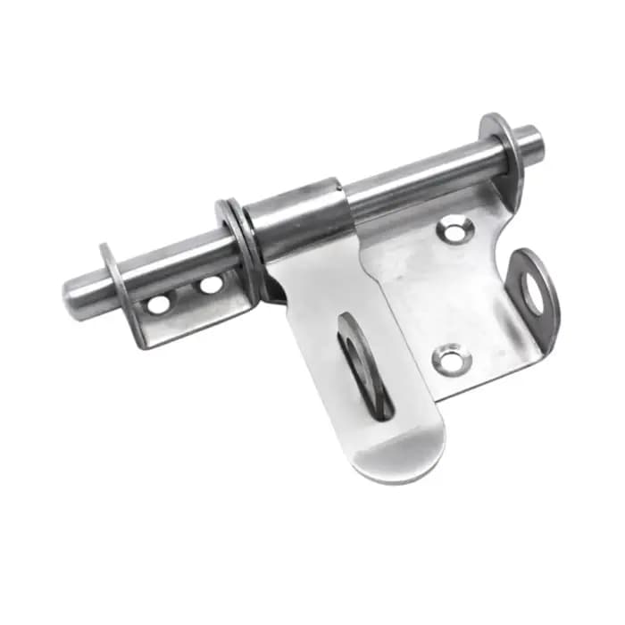 Loquet de sécurité coulissant en métal antirouille avec trou pour cadenas