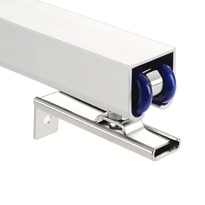 2 pièces porte coulissante rouleau matériel portes coulissantes poulie 4 roues Rail piste maison chambre bois