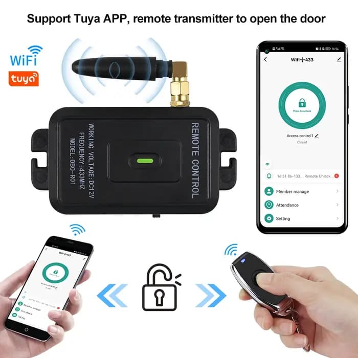 Kit de système de contrôle d'accès de porte WiFi Tuya APP