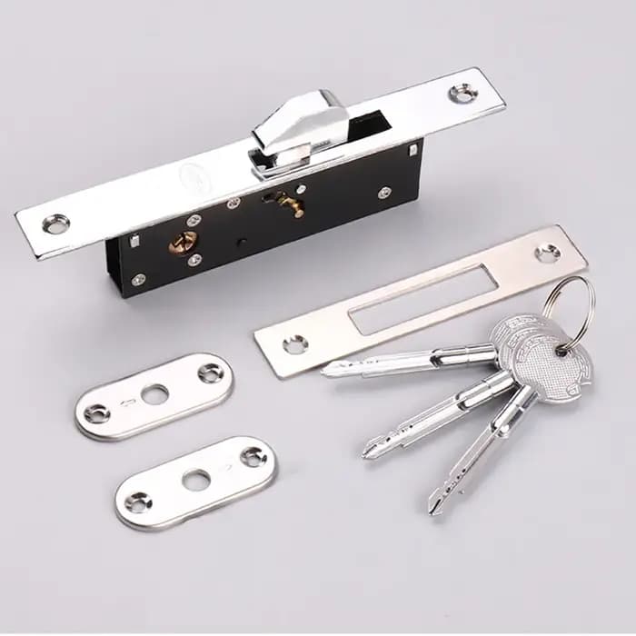 Serrure à crochet pour porte coulissante en alliage d'aluminium