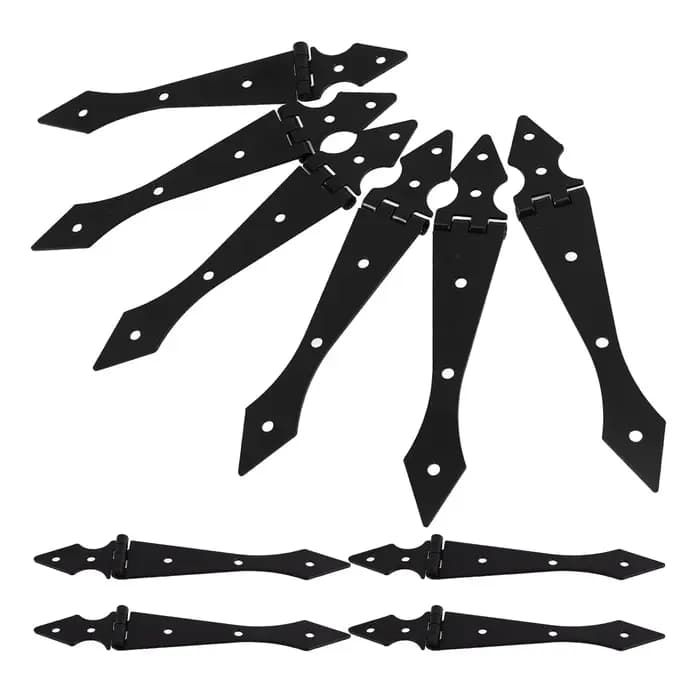 Charnières en fer robustes pour portails et clôtures de jardin, 10 pièces, charnières de remplacemen