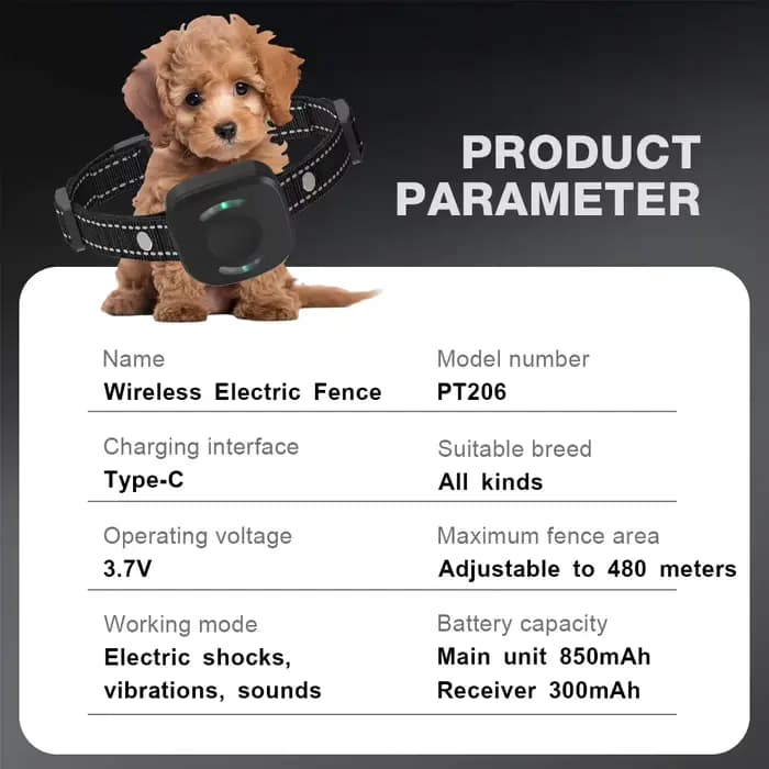 Système de confinement de clôture électronique sans fil pour chien