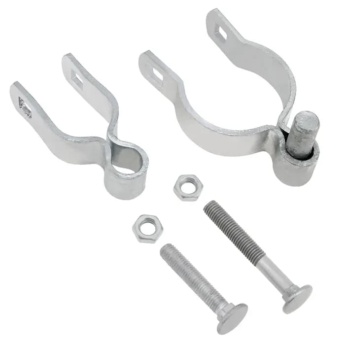 2 charnières de portail robustes pour clôture à maillons