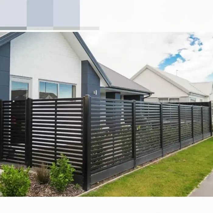 Clôture extérieure en aluminium de confidentialité horizontale d'écran de jardin en métal de 8 pieds de haut