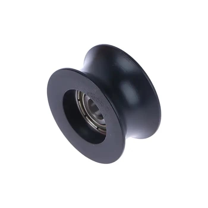 Chaud! Revêtement en caoutchouc noir pour roue de piste de 14mm de diamètre, 5x26x13, roulements en plastique enveloppés de Nylon POM, poulie, rainure en forme de U