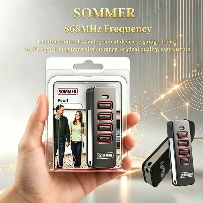 Télécommande à code roulant SOMMER PEARL 868 MHz TWIN VIBE STATUS 4 boutons pour ouvre-porte de garage 4018 4019 TX40 TRX55 T