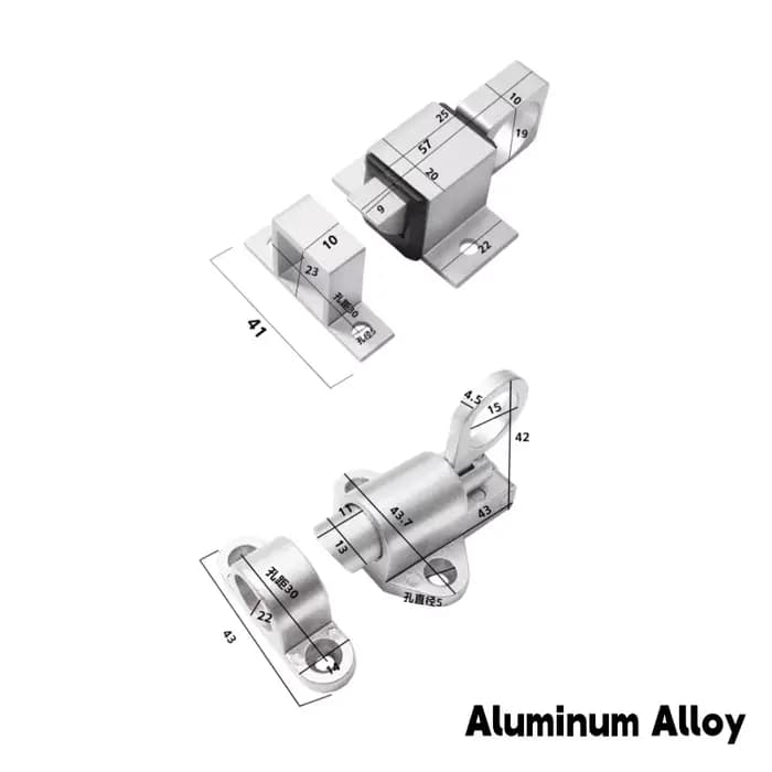 Loquet à ressort automatique en alliage d'aluminium