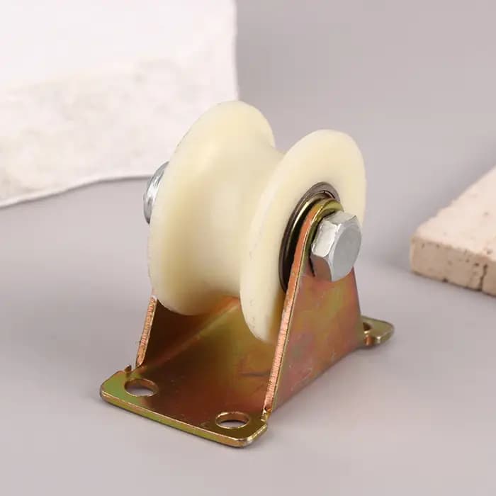 NOUVEAU Roulement à rouleaux rainurés en nylon V/U avec support 30mm 50mm pour porte