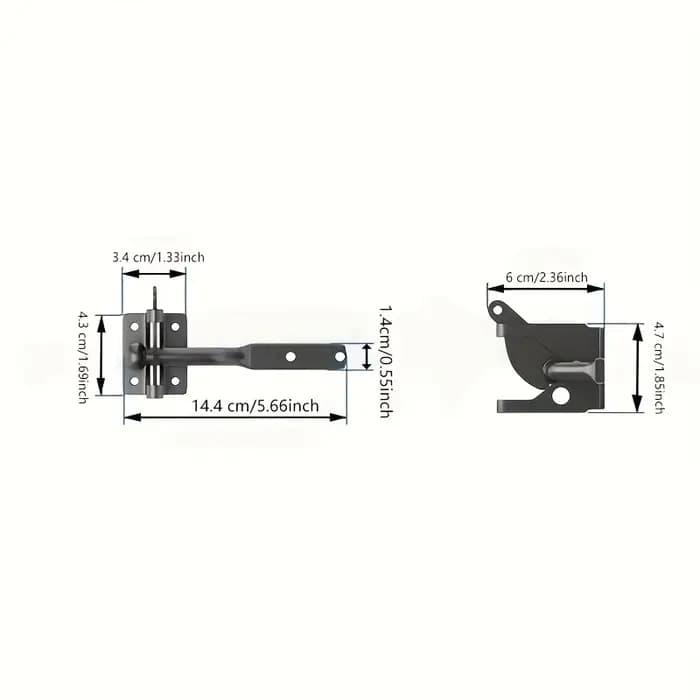 Loquet de porte autobloquant robuste