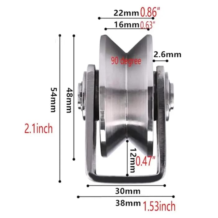 RapDuty-Roulettes de porte marketen acier inoxydable 304