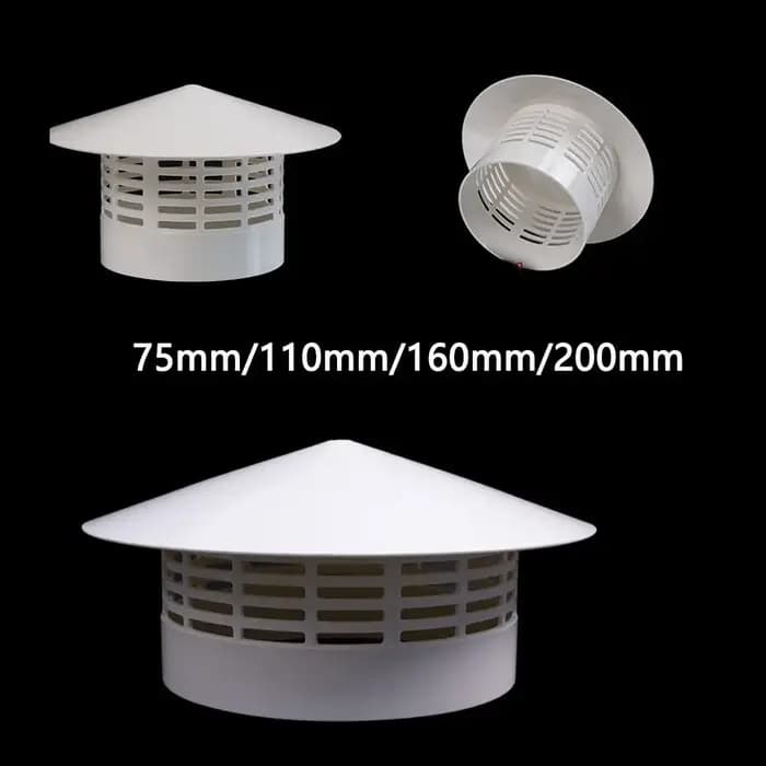 Capuchon de pluie ventilé en PVC pour mur extérieur