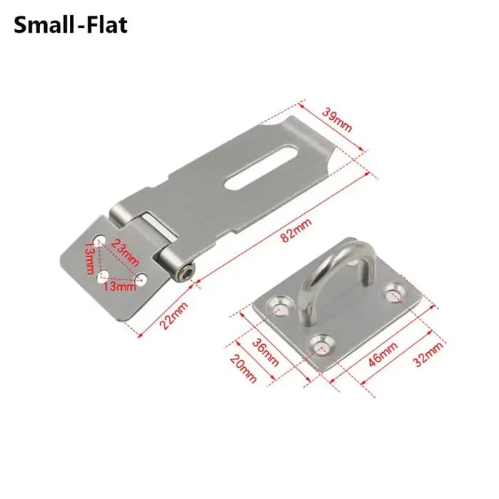 Serrure de porte anti-effraction à angle droit, 2,2 de porte en acier inoxydable, loquet de cabanon,