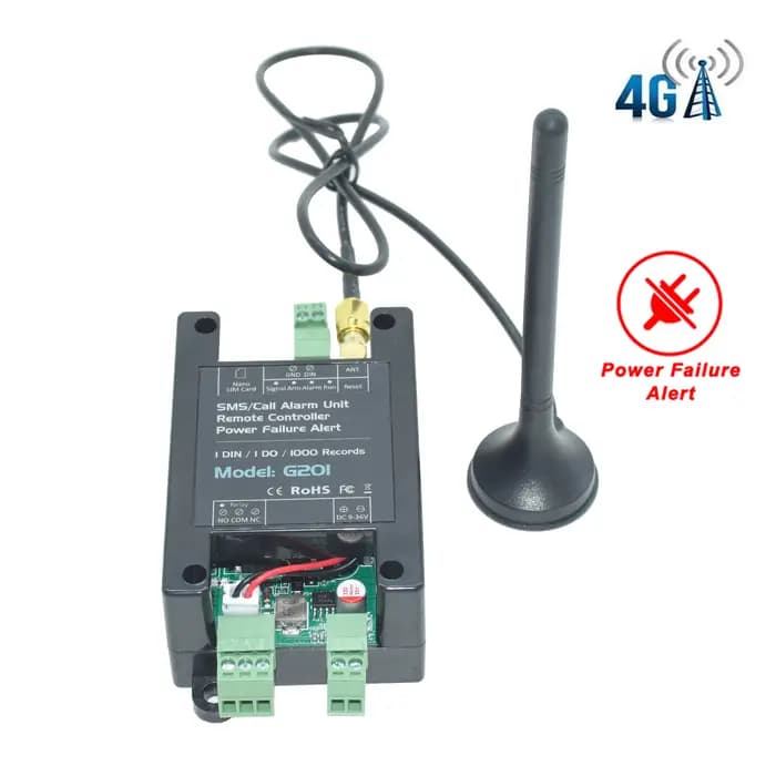 Ouvre-porte intelligent GSM SMS/Appel 4G / Alarme de surveillance environnementale G201 avec télécommande
