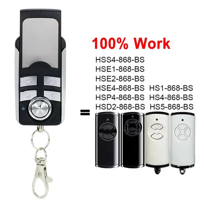Télécommande de portail de garage portable BiSecur HSE2-868-BS HSE4-868-BS HS1-868-BS 868 MHz