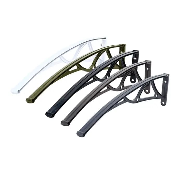 Abri de voiture en aluminium à toit polygonal avec verre isolant, auvent moderne autoportant pour vi