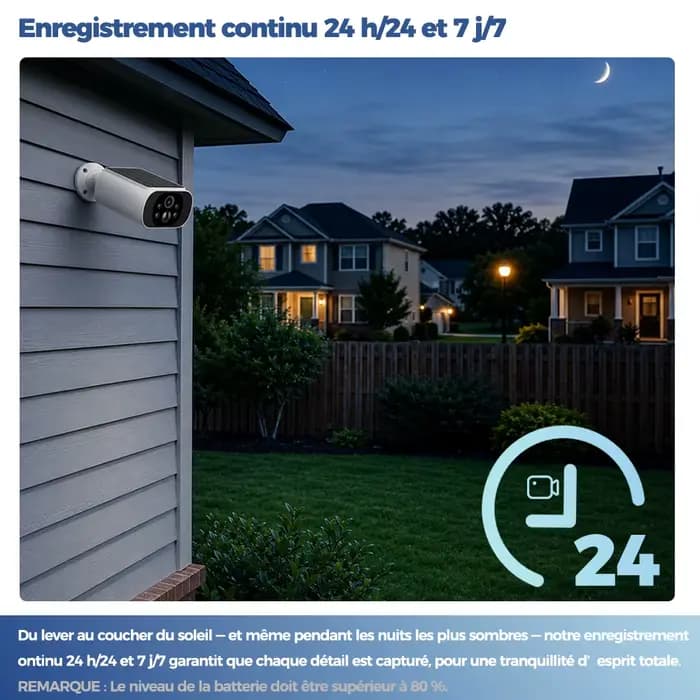 Caméra de Surveillance Extérieure Solaire ALEVIO