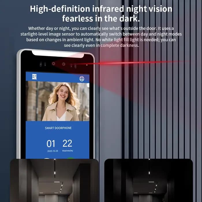 ANJIELO 5IN1TUYA déverrouillage intelligent AI reconnaissance faciale interphone vidéo sonnette intelligente Villas bâtiments de grande hauteur appartement bureau