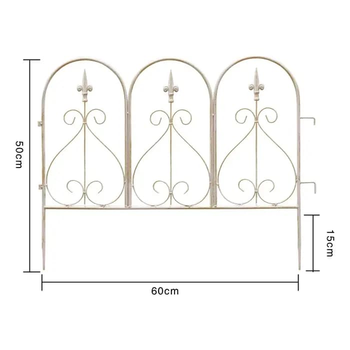Clôture en fer de style européen Barrière pour plantes d'extérieur Barrière de séparation artisanale
