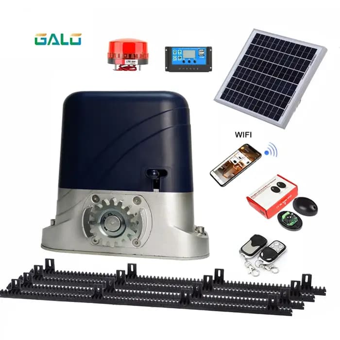 Système d'ouverture de porte solaire coulissante 24V