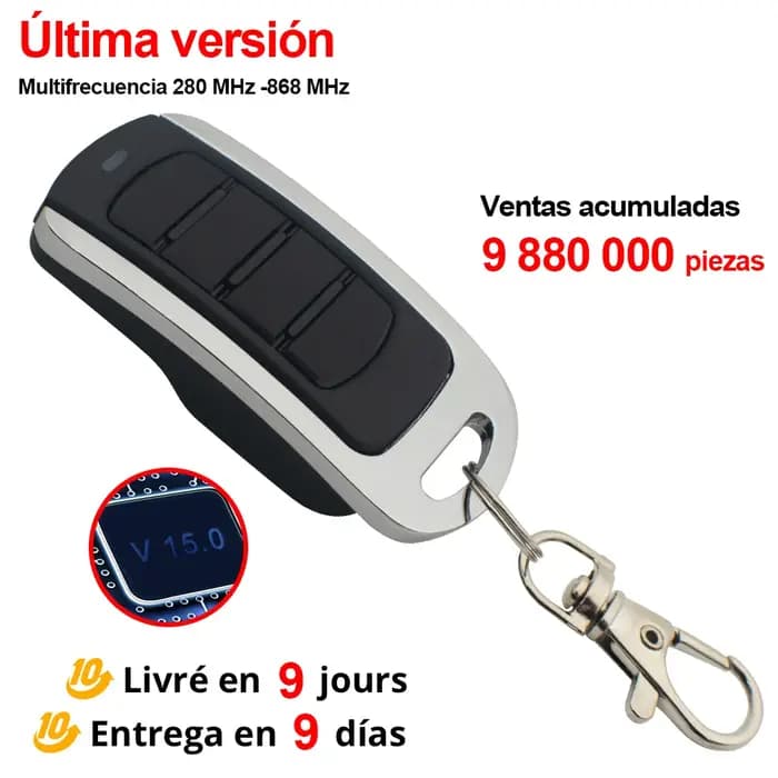 Télécommande de garage multifréquence 280 MHz-868 MHz