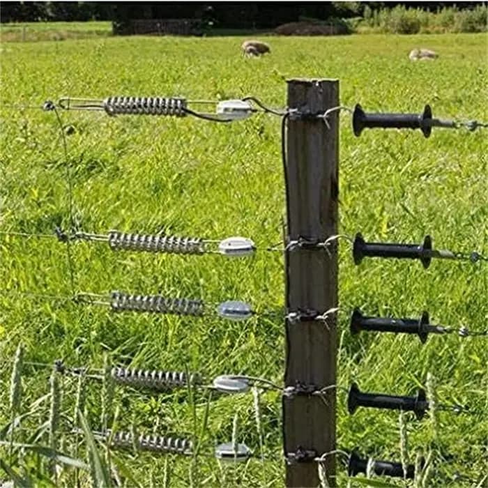 2 pièces en plastique clôture électrique porte poignée ressort pour ferme Animal sauvage singe bétail jardin système