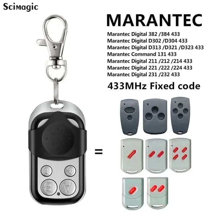 Télécommande Clone Marantec Numérique 302 433 Mhz D302 304 313