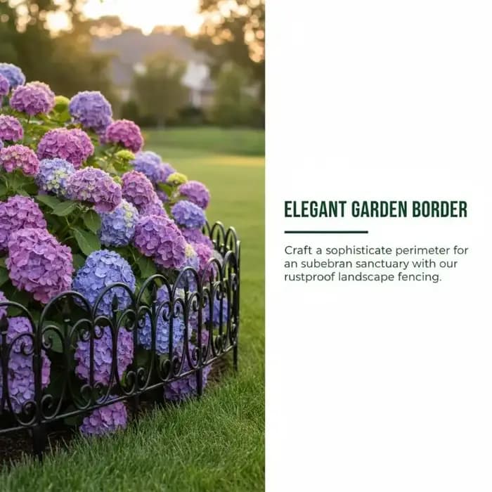 Nouvelle clôture décorative de jardin, barrière extérieure antirouille en fil métallique pour aménag