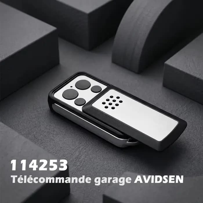 Télécommande de portail de garage AVIDSEN Portal 114253, ouvre-porte 433,92 MHz à code roulant, pour
