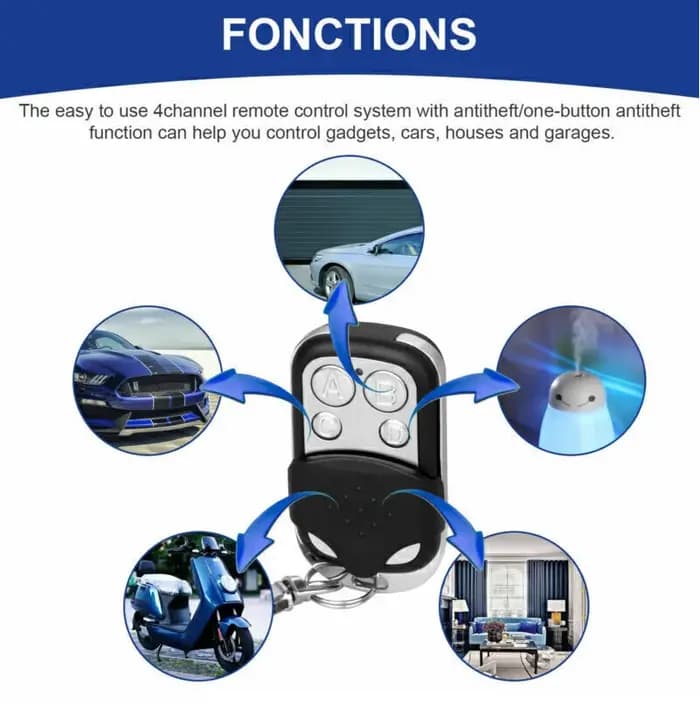DEA 433-1 433-2 433-4 MIO TD2 MIO TD4 contrôle de porte de garage télécommande de remplacement DEA