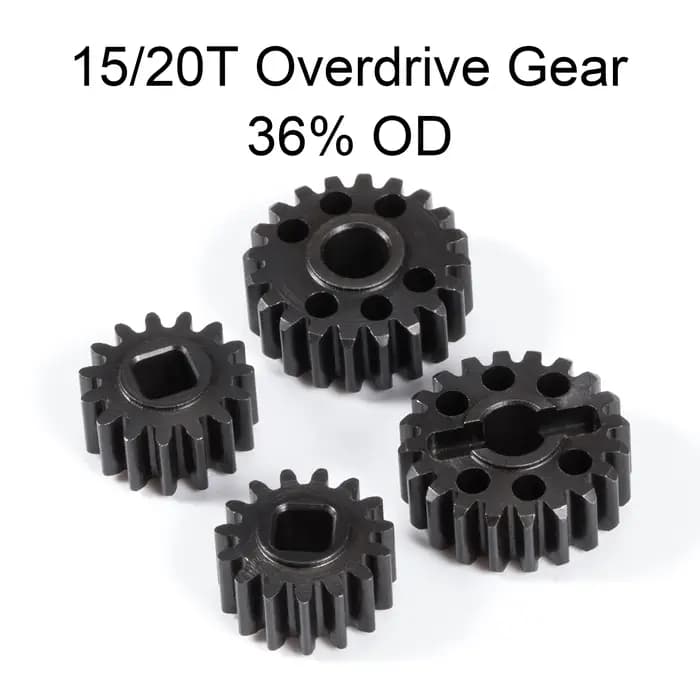 Jeu d'engrenages de surdrive de portail en acier trempé 15/20T 14/21T 12/23T pour axe