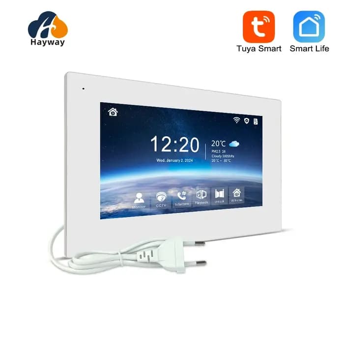 Hayway – interphone domestique 1080P, sonnette, caméra pour appartement, 7 pouces, Tuya, moniteur ta